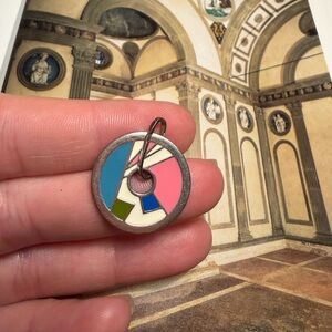 Colorful Geometric enamel Pendant